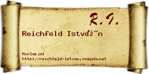 Reichfeld István névjegykártya